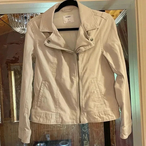 Old Navy, Moto Style Canvas Jacket, Sz Med, Excellent Condition - Picture 1 of 5